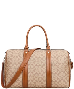 Luxury Duffel Bags 008-8755 BROWN